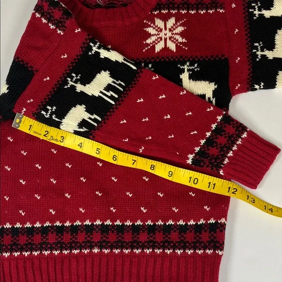 Good Lad Boys Red Reindeer Pattern Sweater. Sz 5 - Picture 6 of 7